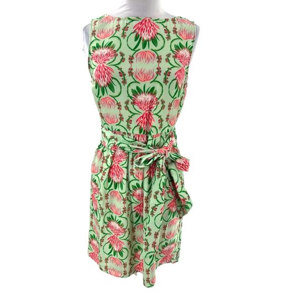 NWT Emily Mccarthy Emily sleeveless belted Dress Proper Protea Print Sz XS - Picture 1 of 7